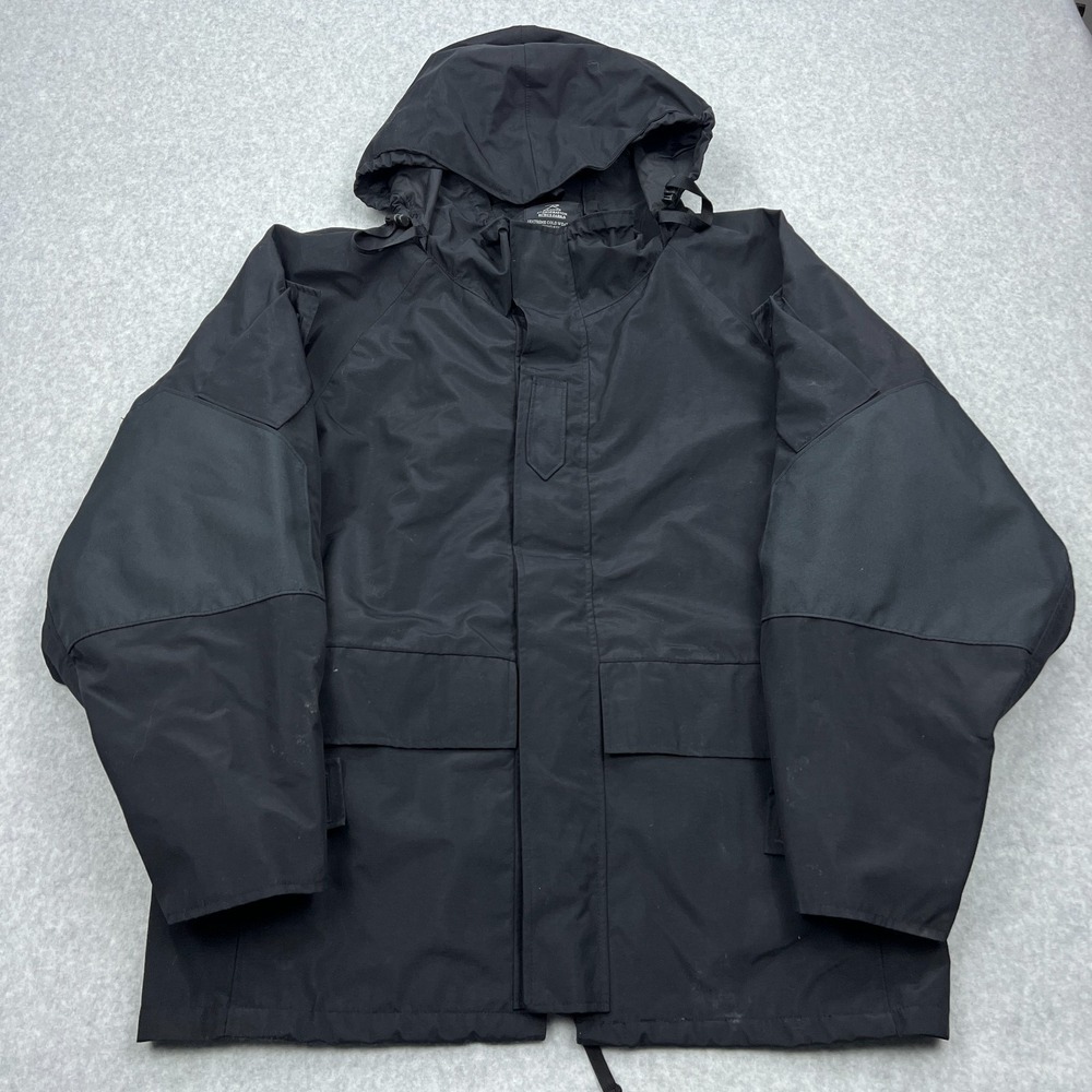 Rothco Coat Men's XL Black 2nd Generation ECWCS Parka Extreme Cold Hooded Zip Up